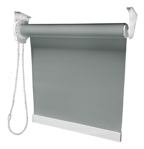 Cortina Roller Manual Blackout Palmer 120x110 Cm Liso Gris