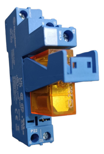 Relay Relé Encapsulado Finder 230vac 5 Pines 10a Con Base