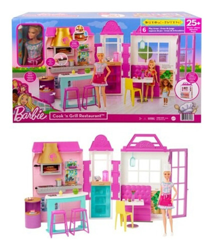 Casita Restaurante De Barbie Con Muñeca Hbb91 Mundo Kanata