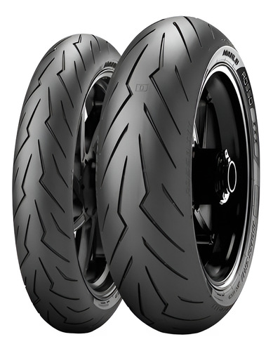 Par Pneus Pirelli Diablo Rosso 3 110+140 Honda Twister 250
