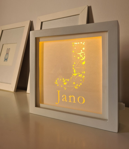 Imagen 4 de 4 de Velador Led Infantil Personalizada Con Nombre - Barquitos