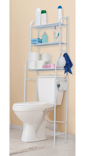Mueble Organizador Blanco Para Baño 3 Repisas Foset 47907