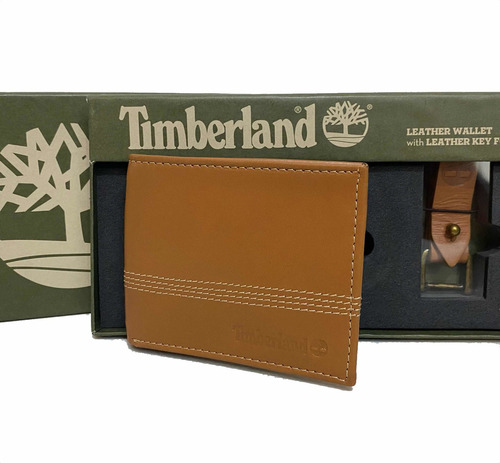 Cartera Timberland® Con Llavero Para Caballero Color Marrón Claro