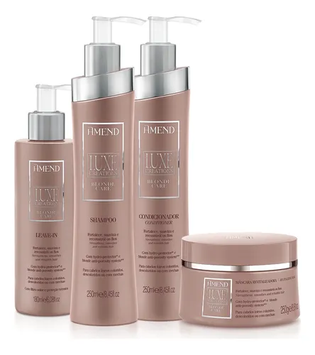 comprar Shampoo, Condicionador, Máscara E Leave-in Amend Luxe Creations Blonde Care Reconstrução