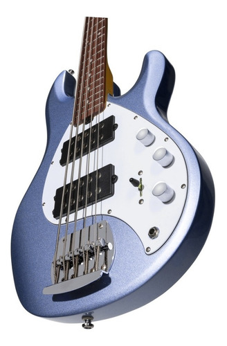 Imagen 2 de 2 de Bajo 5 Cuerdas Sterling Ray5 Hh Lbm Sting Ray Lake Blue