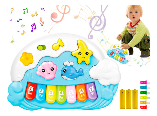 Juguetes Piano Interactivo Musical Bebes Montessori Melodías