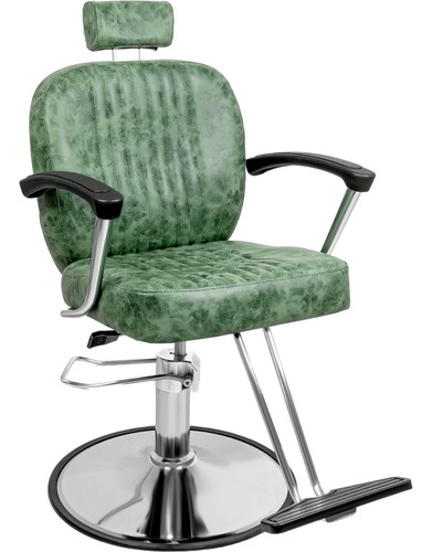 Sillon Silla Barberia Estetica Clasica 360° Moderna Verde