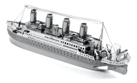 Titanic Barco Rompecabezas 3d Metal Model (Usado)
