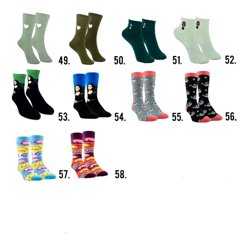 Imagen 5 de 8 de Pack X 48 Medias Hombre Medias Mujer Diseño
