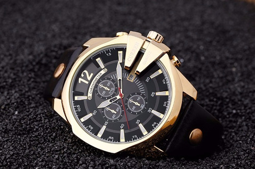 Relógio Curren Masculino 8176 Pulseira De Couro Original.