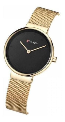 Relógio Feminino Curren Analógico C9016l - Dourado