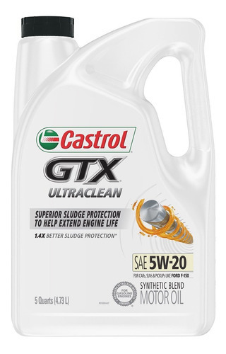  Castrol Gtx Aceite  5w20 Ultraclean 4.73 Litros