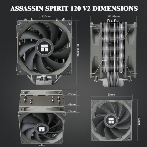 Termalright Assassin Spirit 120 V2 Plus Cpu Enfriador 4 Tube