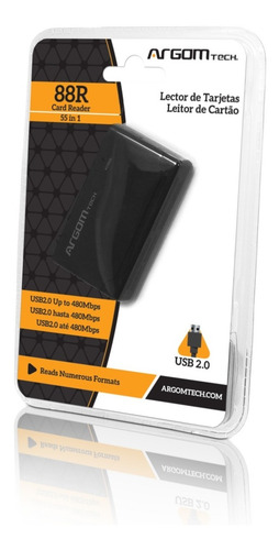 Lector De Tarjetas Card Reader Externo Todo En 1 Argom 88r