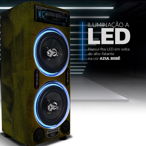 Caixa Som Bob Residencial Amplificada Shutt 400w Mp3 Bt