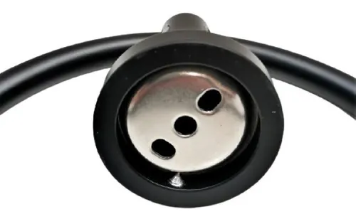 Toallero Circular De Aluminio Negro Mate 17 Cm.
