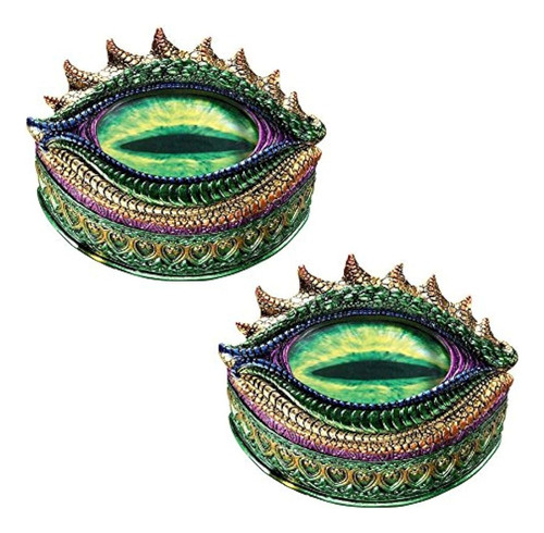 Diseño Toscano Ojo Del Dragón Malvado Caja Escultórica: Jueg