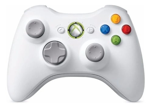 Controle joystick sem fio Microsoft Xbox Mando Wireless Xbox 360 white