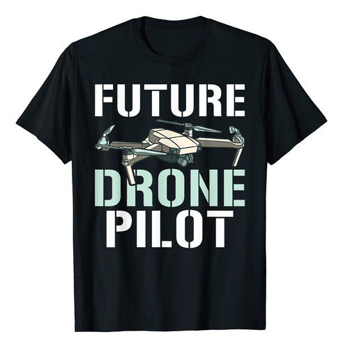 Future Drone Pilot Camiseta, Negro -