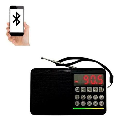 Rádio Fm Retrô Bluetooth 3w De Potência Recarregável Ka-31