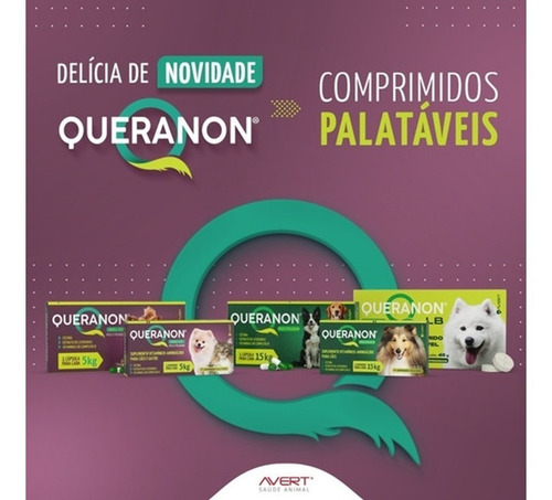 Queranon Lb Avert Pele Pelagem Cães Até 30kg 30 Comprimidos