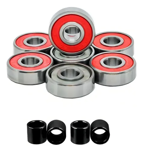 comprar Rolamento Skate Ou Longboard Kolami Speed Reds + Espaçadores