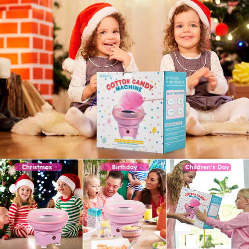 Máquina De Algodón De Azúcar Vintage Rosa Ideal Para Niños