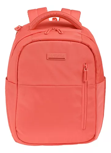 Mochila American Tourister New Highway 3at Color Coral claro Diseño de la  tela Liso