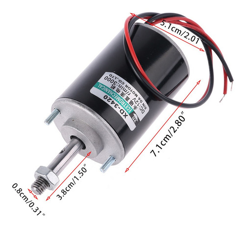 Imagen 10 de 10 de 12/24v 30w Imán Permanente Eléctrico Dc Motor De Alta Veloci