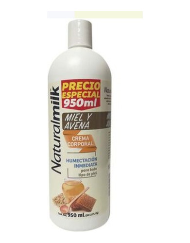 Crema Corporal Naturalmilk Miel Y Avena Hidratacion 950 Ml