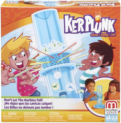 Mattel Games Kerplunk Kids Game, Juego Familiar Para Niños Y