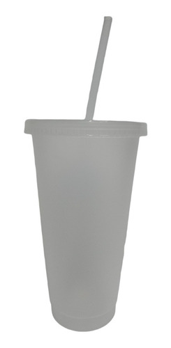 Vaso Reusable 200 Pzas Cafe Frio Con Popote 24oz Serigrafia