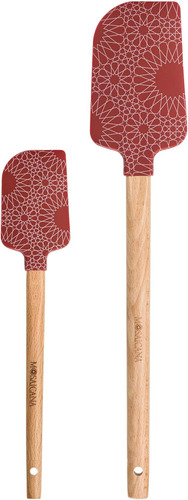 Juego 2 Espátulas Silicona Rojas