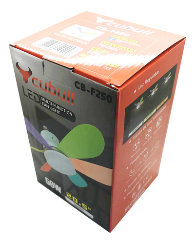 Foco Ventilador 50w - Luz Calida Frio Mixta + Control Remoto
