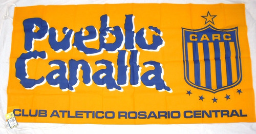 Bandera Oficial Rosario Central Pueblo Canalla 0,75m X 1,50m