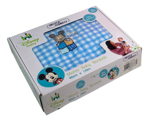 Manta Cobertor Antialérgico Jolitex Infantil Mickey 90x110cm