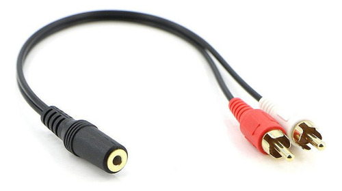 Cable De Audio Estéreo Auxiliar 2-rca Macho A Hembra De 3,5