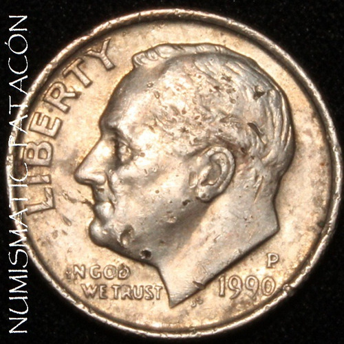 Moneda Usa One Dime 1990 Letra P (Usado)