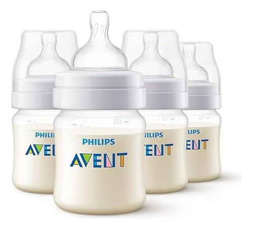 Biberones Philips Avent Anticolic 125 Ml - Pack De 4 Transparente