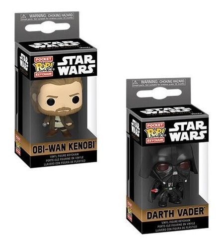 Pop! Keychain Llavero Star Wars Obi Wan + Darth Vader Set