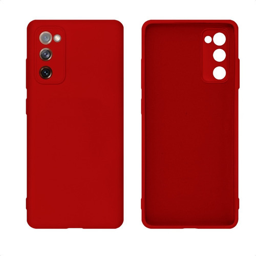 Capa Capinha Case Protetor Camera Para Samsung Galaxy S20 Fe Cor Vermelho Liso
