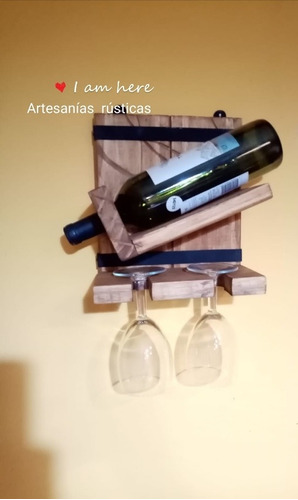 Porta Vinos Y Copas Rústicos - Artesanales 