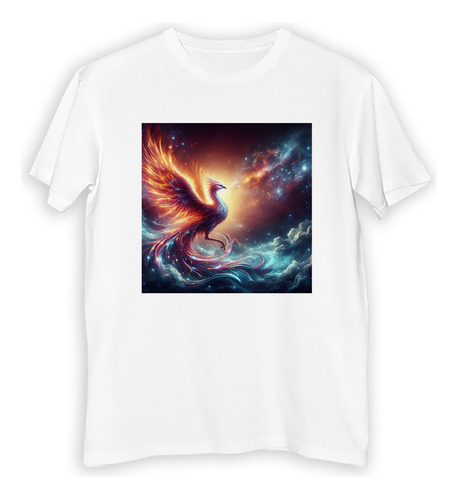 Remera Hombre Fenix Volando Fuego Estrellas Fire Bird