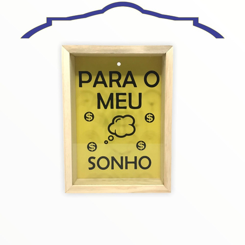 Cofre Decoração Realizar Sonho Sonhar Moeda Dinheiro