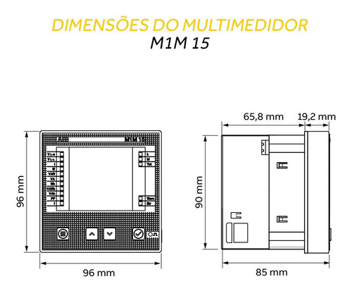 Multimedidor M1m 15 Com Modbus Rtu E Display Led