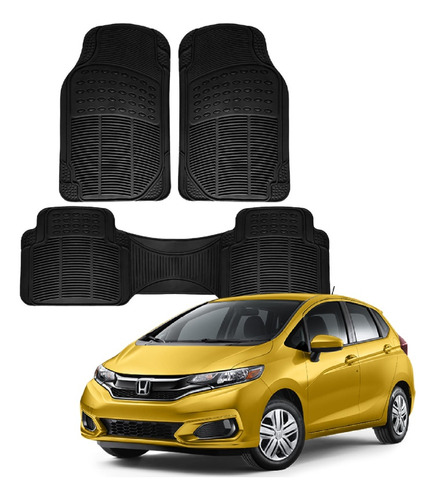 3 Tapetes Negros Honda Fit 2015