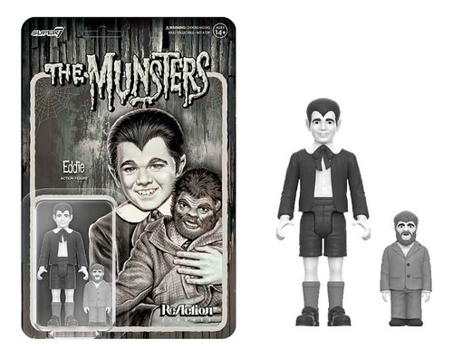 Figura Super7 Reaction Eddie Munster The Munsters Grayscal