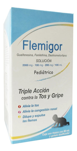 Flemigor Pediátrico Solución Contra Tos Y Gripe Frasco 60ml