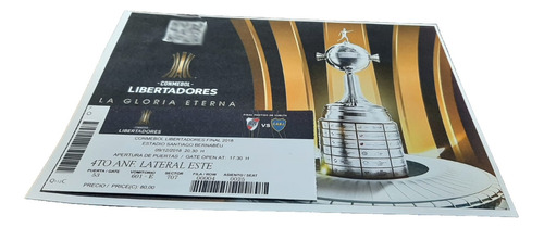 Entrada River Vs. Boca Madrid. Libertadores 2018 Souvenir 