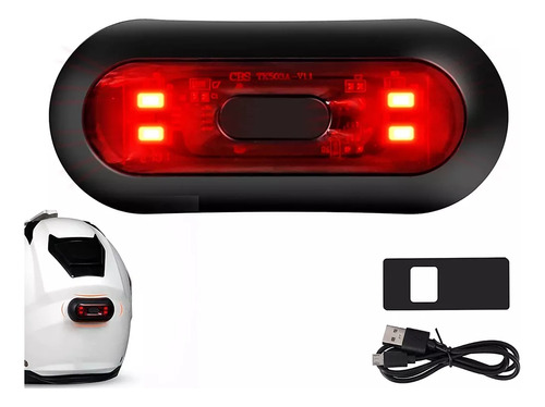 Luz Led De Freno Trasera Para Casco De Moto, Roja, Para Noch